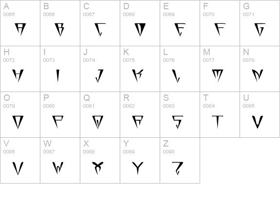 GlOrY ThIn BoLd uppercase A-Z preview