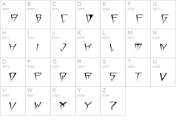 GlOrY ThIn ItAlIc uppercase A-Z preview