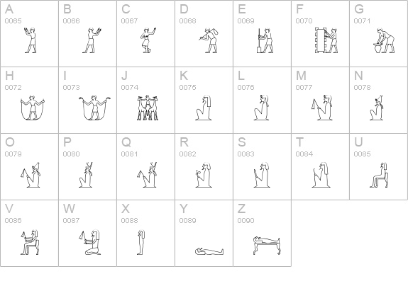 GlyphBasic A uppercase A-Z preview