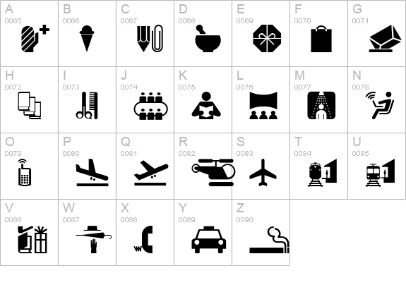 Glyphyx One NF uppercase A-Z preview