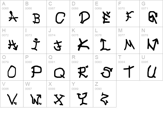 GMAFF Shit uppercase A-Z preview