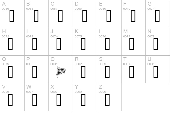 Gnomes uppercase A-Z preview