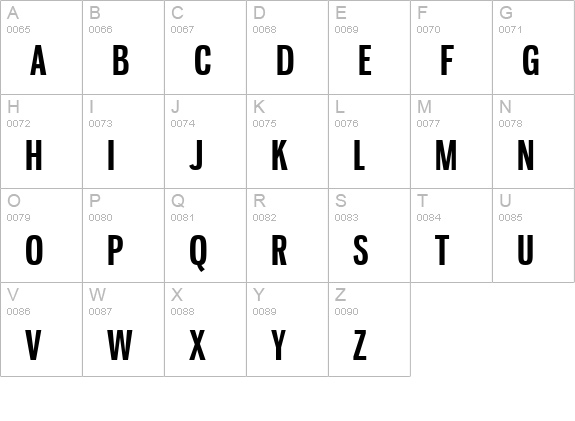 Gnuolane uppercase A-Z preview