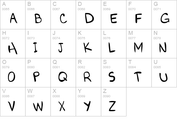 Go Boom! uppercase A-Z preview