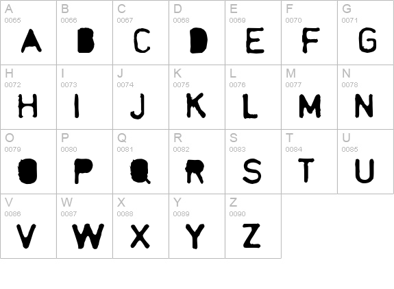 Goblin uppercase A-Z preview
