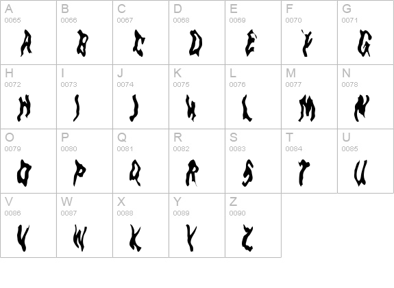 GoblinMoon uppercase A-Z preview