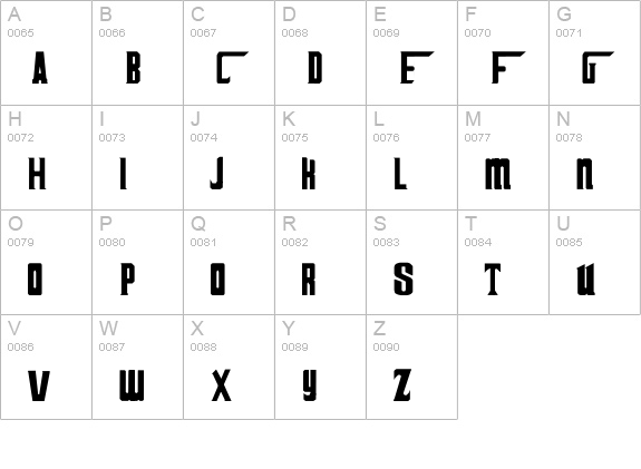 Godfather uppercase A-Z preview