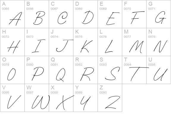 Gofar Script uppercase A-Z preview