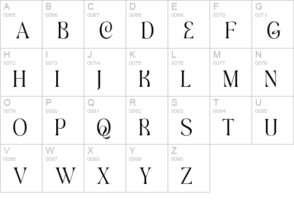 Gofar Serif uppercase A-Z preview