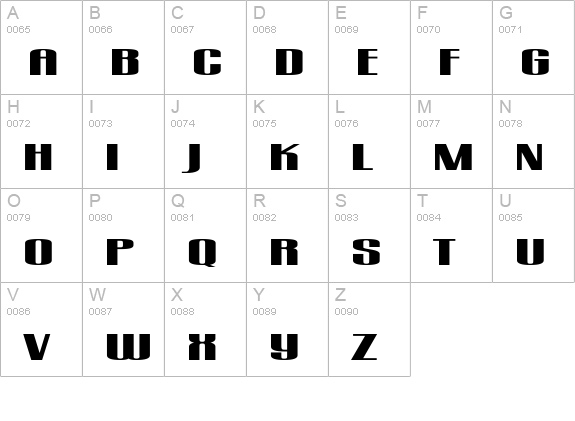 gogoâ€¢squat uppercase A-Z preview