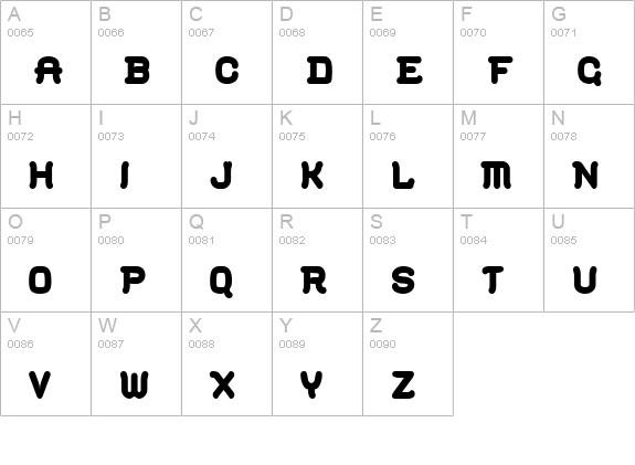 Gohan uppercase A-Z preview