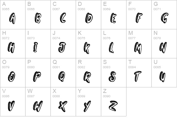 Going Rogue uppercase A-Z preview