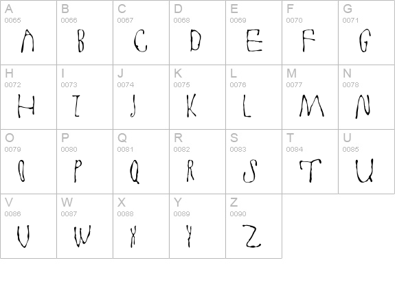 Goitre uppercase A-Z preview