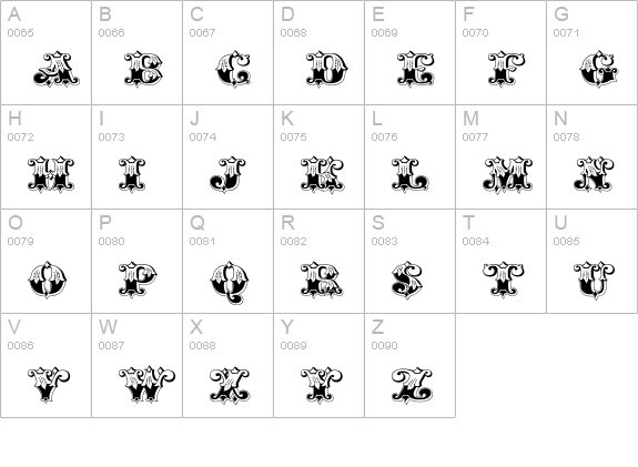 Gold Standard uppercase A-Z preview
