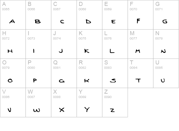 Goldberg uppercase A-Z preview