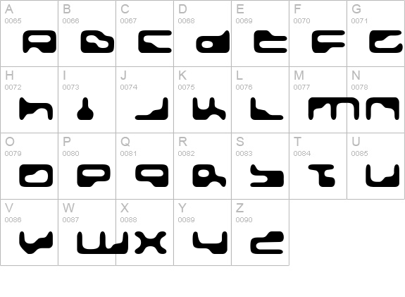 GoldenGirdle uppercase A-Z preview