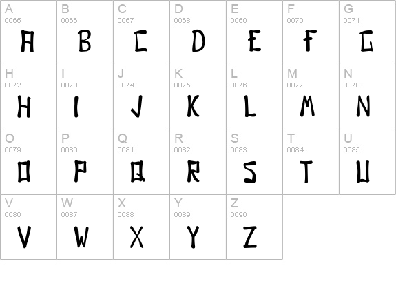 Gomo Regular uppercase A-Z preview