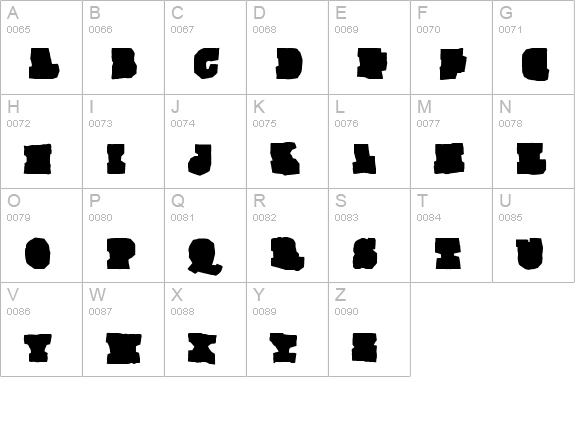 GomokuRg-Bold uppercase A-Z preview