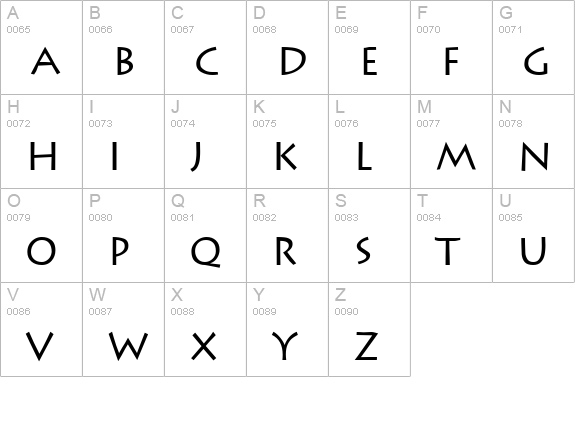 Gomorrah uppercase A-Z preview