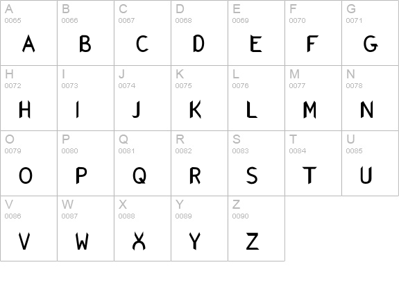 Gonza-Bold uppercase A-Z preview