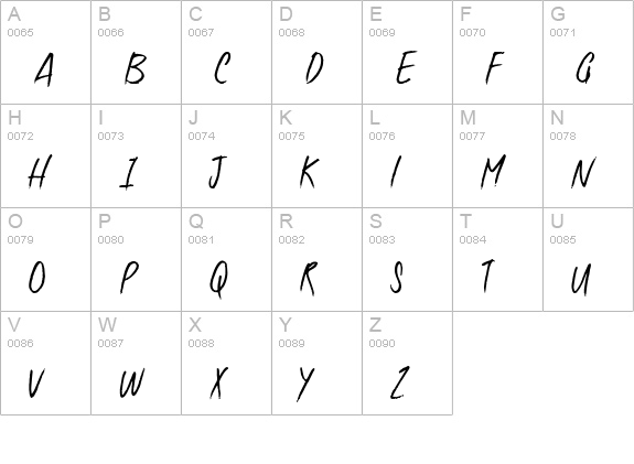 Good Foot uppercase A-Z preview