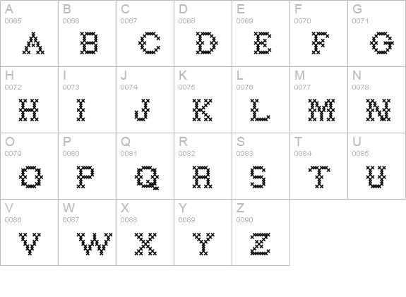 Goodbye Crewel World NF uppercase A-Z preview