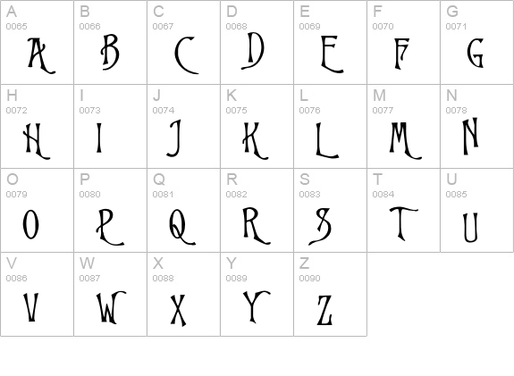 Goodfellow uppercase A-Z preview