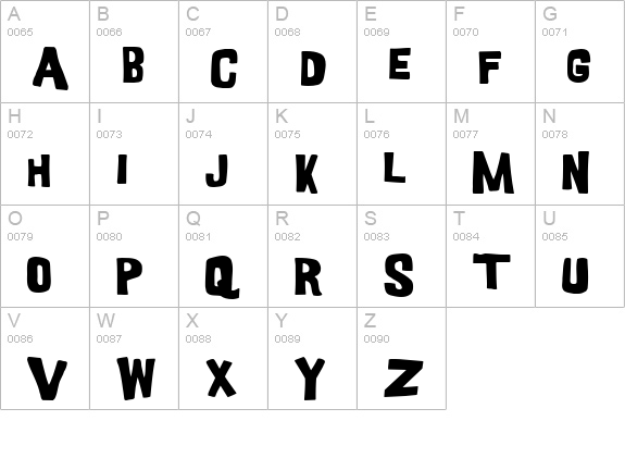 GoodGirl uppercase A-Z preview