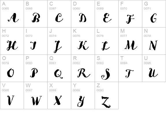 Goodlife Brush uppercase A-Z preview