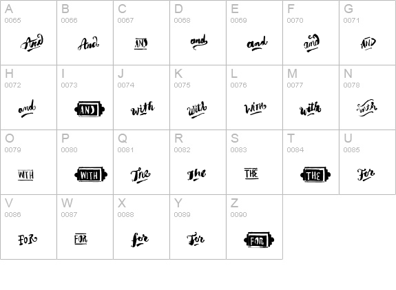 Goodlife Extras uppercase A-Z preview