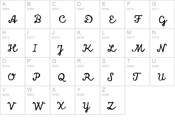 Goodlife Script uppercase A-Z preview
