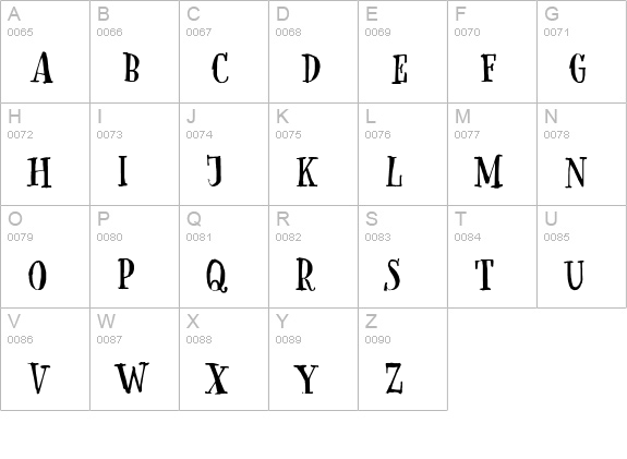 Goodlife Serif uppercase A-Z preview
