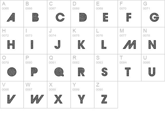 GoodMorningAfternoonDEMO uppercase A-Z preview
