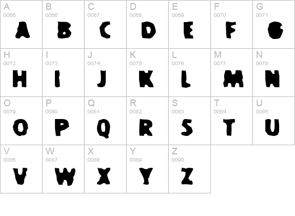 Goola Black uppercase A-Z preview