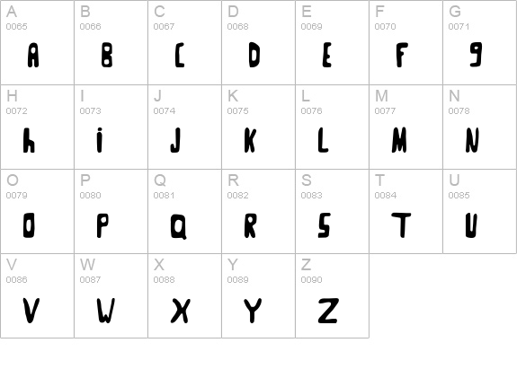 Goose Neck Regular uppercase A-Z preview