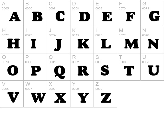 Gordo uppercase A-Z preview