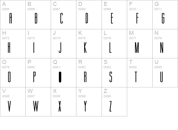 Gorgio Wide Bold uppercase A-Z preview