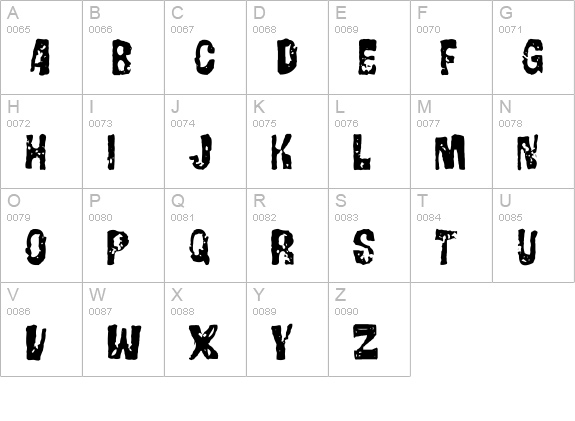 GorgoBold uppercase A-Z preview