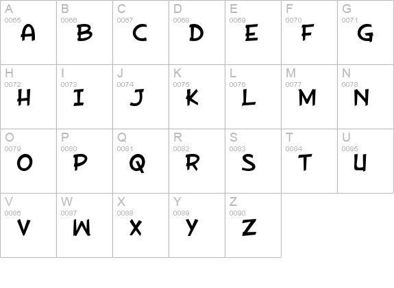 Gorilla Milkshake uppercase A-Z preview