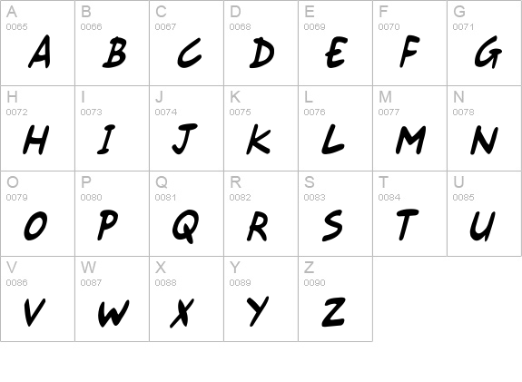 Gort's Fair Hand Regular uppercase A-Z preview