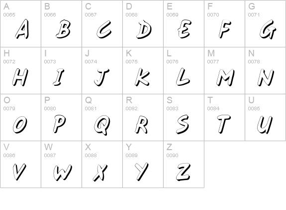 Gort's Fair Hand Shadow uppercase A-Z preview