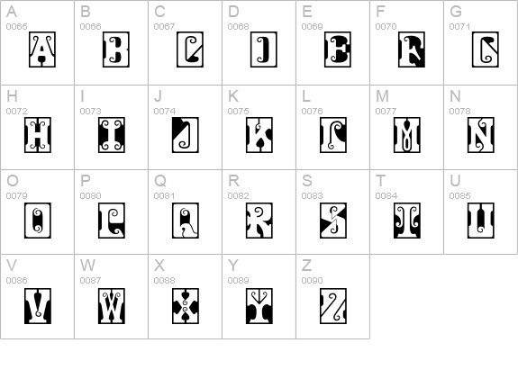 Gosford uppercase A-Z preview