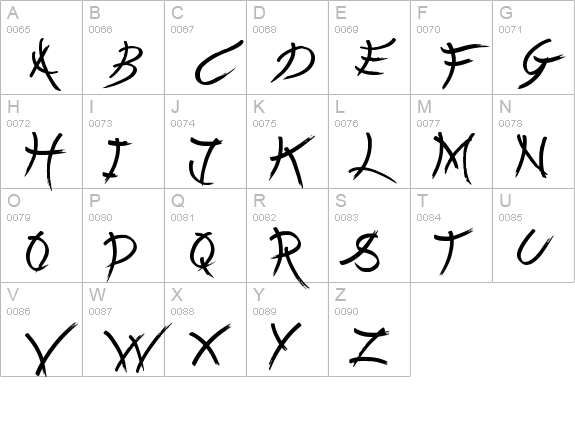 Got Bacon uppercase A-Z preview