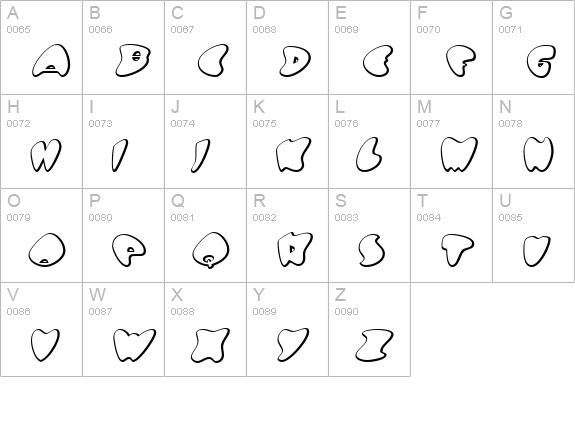 Got No Heart uppercase A-Z preview