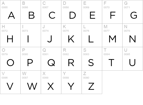 GothamBook uppercase A-Z preview