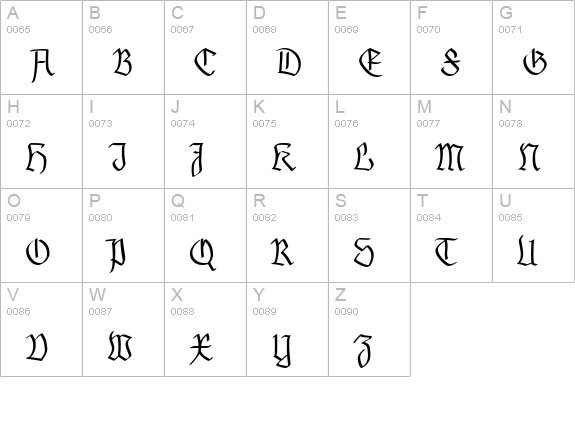 Gothamburg uppercase A-Z preview