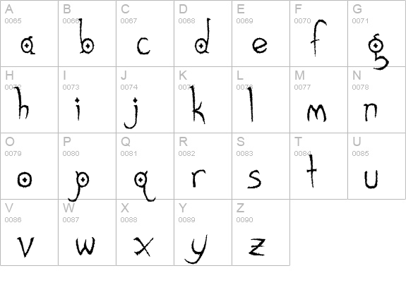 Gothic Hijinx Rough uppercase A-Z preview