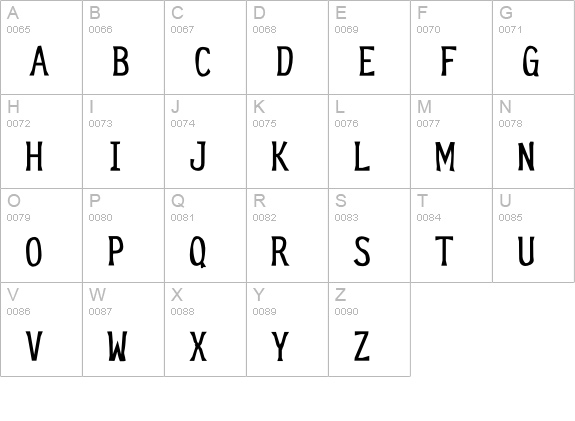 GothicBlond-Husky uppercase A-Z preview