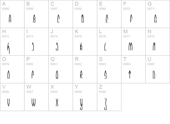 GothicHorror uppercase A-Z preview
