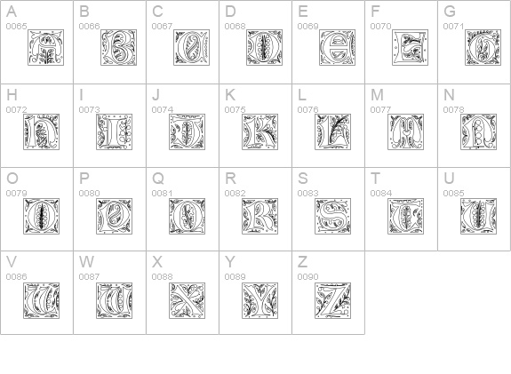 GothicIlluminate uppercase A-Z preview